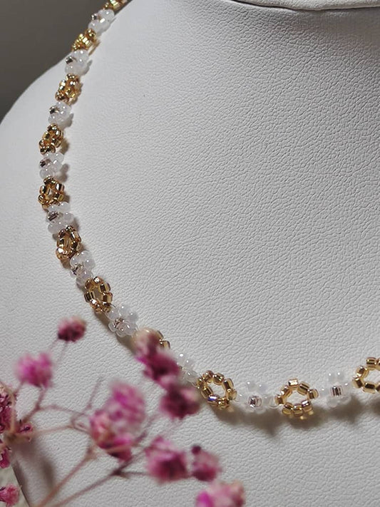 Classic Flower Beaded Choker