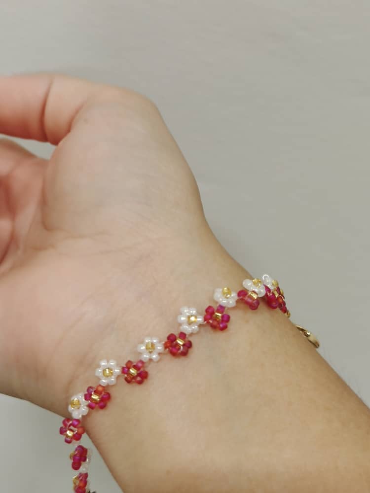 Rainbow Flower Bracelet